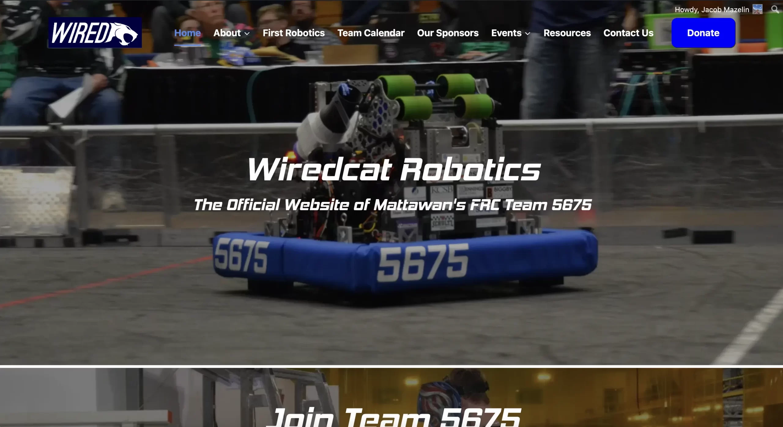 The Wiredcat Robotics website I created